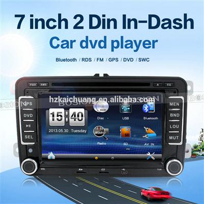 7 Inch FM Radio USB SD with GPS and Multimedia Palyback and Rear Camera Input for VW car