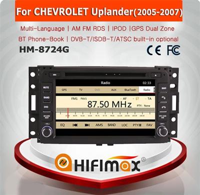 HIFIMAX Car DVD GPS for CHEVROLET Uplander navigation head unit with Bluetooth RDS IPOD