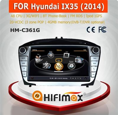 Hifimax Car DVD GPS Head unit For Hyundai IX35 with Navigation A8 Chipset 20-V-CDC 4G Rom