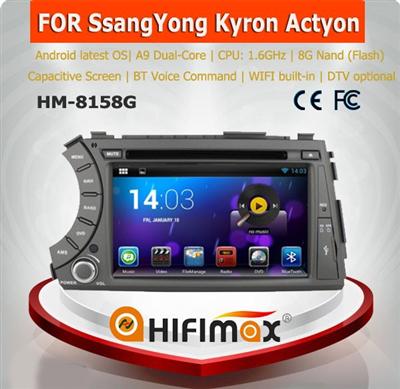 HIFIMAX Android 5.1.1 car radio dvd gps navigation for SsangYong Kyron Actyon WITH Capacitive screen+SD 800*480 Resolution