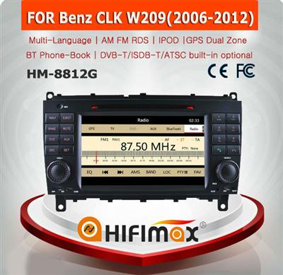 HIFIMAX WIN CE 6.0 Car DVD GPS For Mercedes Benz CLK W209 2006-2012 Car GPS Navigation System