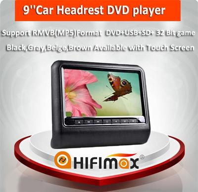 Hifimax 9''Car Headrest DVD player (DVD+USB+SD) jeep grand cherokee headrest dvd player