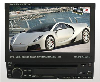 7inch Car In-dash DVD Player with DVD, USB, SD, AV, TV, FM Radio Function