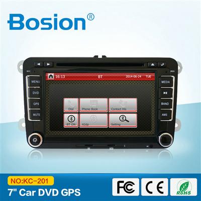 7" 2 din car dvd with GPS mp3 mp4 for Volkswagen universal car 2016