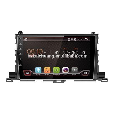 Car Radio Android 4.4 Toyota Highlander Car DVD GPS Navigation System with 3G WIFI and Reverse Image for Route Navigation