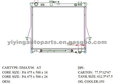Radiator For ISUZU D-Max AT