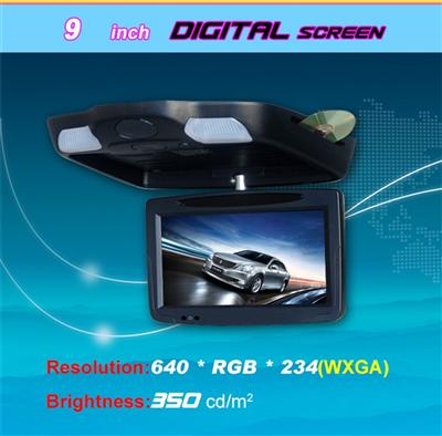 9 inch flip down car dvd monitors with USB, TV