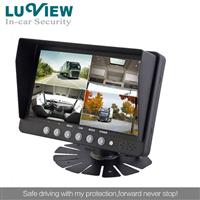 waterproof Popular 7" car monitor with AV inputs for bus truck