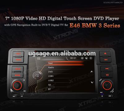 Xtrons PF7146BGT - 7" 1080P Video HD Digital Touch Screen DVD Player with GPS Navigation Canbus For E46 BMW 3 Series