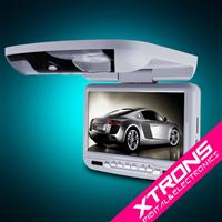 9" Grey Car Roof / Flip Down Car DVD Player FM Transmitter