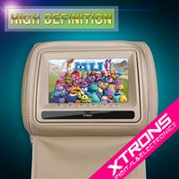 2X7" Stylish Digital Screen Car Headrest DVD Player with Zipper Cover