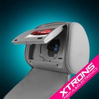 2 x 7" Grey Headrest Car DVD Player Car Audio Xtrons