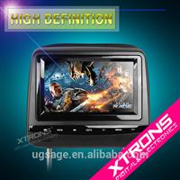 HD728 Black-NEWEST 2x7" Touch Button HD Digital Screen Car Headrest Pillow