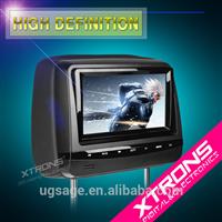 HD728 Black-NEWEST 2x7" Touch Button HD Digital Screen Auto Headrest Monitor