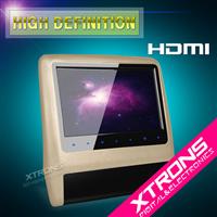 Cheap 9" HD Digital Screen Leather Facade Touch Button Car Headrest DVD Player with HDMI Port
