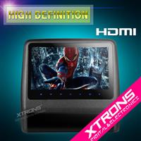 Cheap 9" HD Digital Screen Leather Facade Touch Button Car Headrest DVD Player for bmw