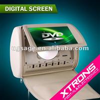 HD905: 2x9'' headrest monitor DVD MP3 MP4 CD player with digital screen/ IR/ FM Transmitter