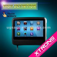 Xtrons HD906T 2x9" Digital Touch Screen car headrest DVD player IR FM Transmitter Detachable face with pillow
