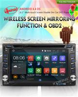 Xtrons-TD626A - 6.2" Multi-touch Screen Android 4.4.4 Double Din Car DVD Player with Wireless Mobile Mirror Function & OBD2