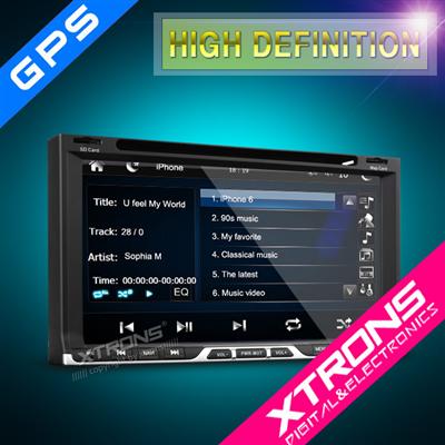 6.95" HD Digital Touch Screen 1080P Double Din Car DVD Player with Screen Mirroring GPS Navigator-2015 Newest Xtrons TD691GT