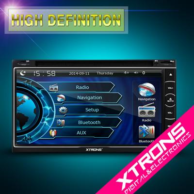 6.95"HD Digital Touch Screen Stylish Turntable UI Double Din DVD Player GPS Naigator