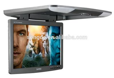 flip down monitor,car roof monitor,roof mounted car dvd player