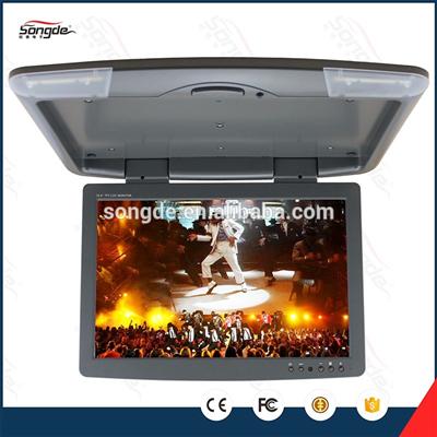 bus roof mount tv 12v led tv flip down with AV,TV,IR function