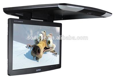 12v tv 15.4 '' motorized flip-down car monitor tv full hd