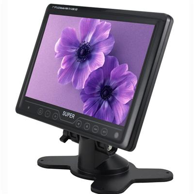 Wholesale super 7 inch car usb tv monitor with VGA,SD,USB