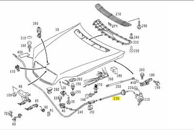 Bowden Cable 2208800359 for Mercedes W220