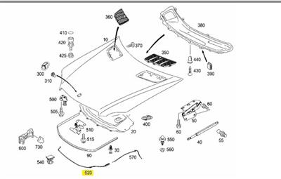 Bowden Cable 1648800259 for Mercedes W164