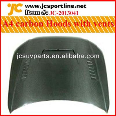 Car bonnet A4 Carbon fiber front hoods with vents for Audi