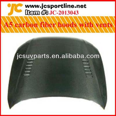 Car bonnet A5 carbon fiber front hoods with vents for Audi