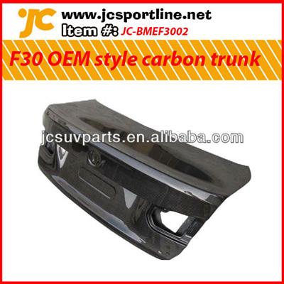 For BMW F30 OEM style carbon fiber rear trunk cover