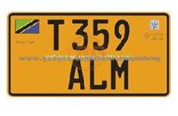 Tanzania License Plate, Security Car Plate For Tanzania (Tanzania02)