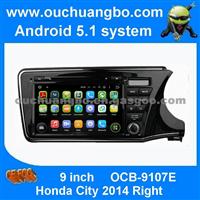 Ouchuangbo Car Gps Navigation Dvd Video Android 5.1 For Honda City 2014 Right With Wifi Bluetooth Can Bus