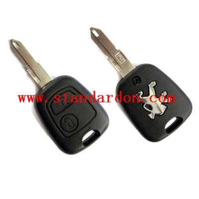 hot sales car key shell for peugeot key 206 transponder key case 2 button