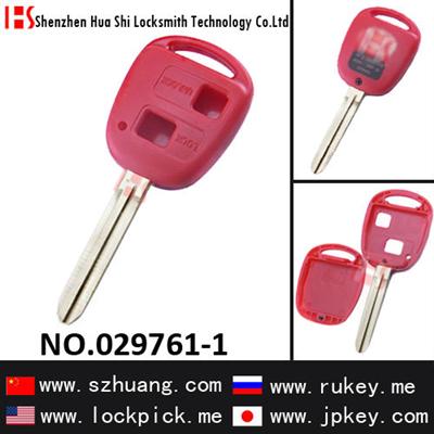 Hot sale/ high quality/car 2-button remote control key shell (red) /029761-1