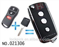 Auto 3 Button Flip Remote Key Casing
