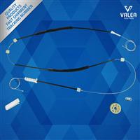 Window Regulator Kit Front; Left Door for TT 2006-2012 (Cable + Wheel)