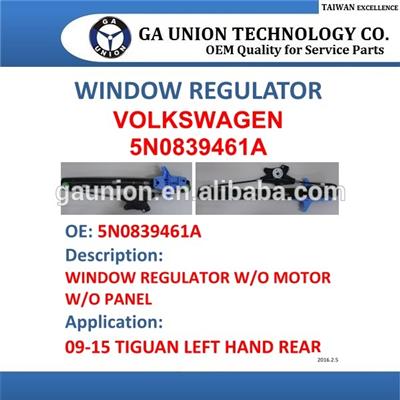 Car door power window lifter Window Regulator 5N0839461A