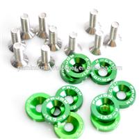 m6 (10sets/bag) aluminum alloy car modification anodized green fender washer kit