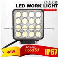 48W LED Work Lamp Waterproof IP67