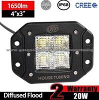 20W LED Flush Mount Light (3inch, 1650lm, Waterproof IP68)