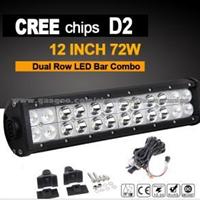 CREE LED Work Light Bar Dual Row (12inch, Flood Beam, IP68 Waterproof)