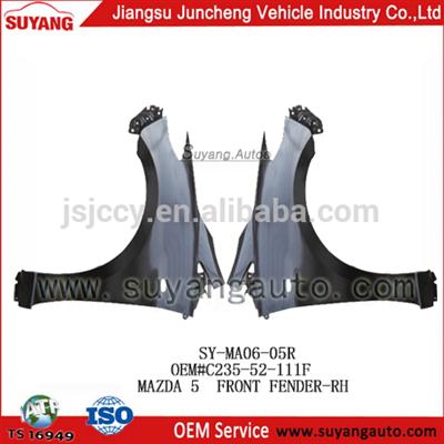 Metal front fender black color of MAZDA 5 ningbo auto parts