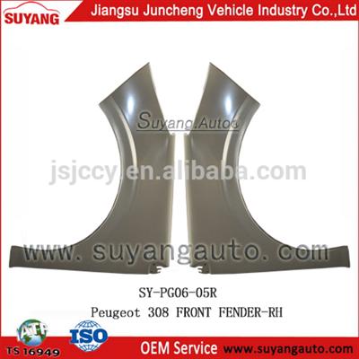 Aftermarket of PEUGEOT 308 front fender black color auto parts