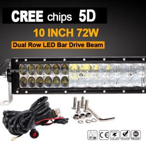 72W LED Work Light Bar (12.5inch, 5500lm, Waterproof IP68)