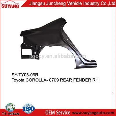 Hot sale rear fender TOYOTA COROLLA 07-12 toyota car auto parts