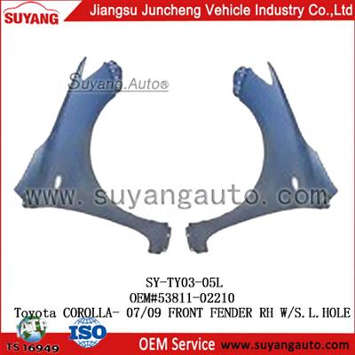 for Toyota Corolla(2007-2009) suyang auto front left fender auto spare parts